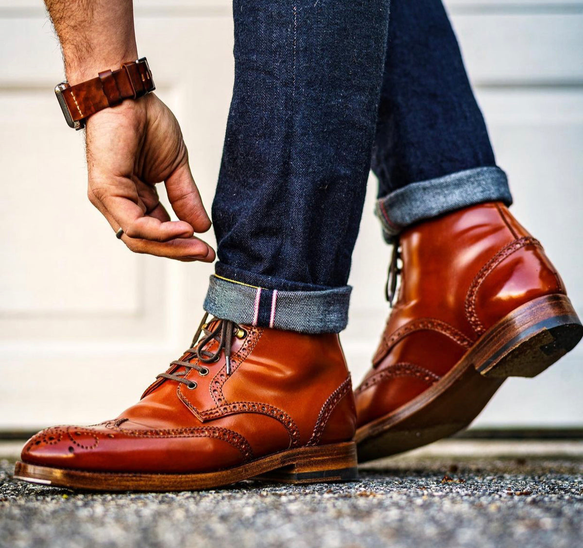 Carmina Shoemaker Brown Wingtip Semi Brogue Derby Boot – Pure Polish ...