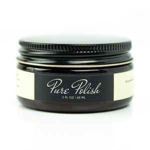 Shell Cordovan Cream for Shell Cordovan Shoes, Boots, and other items by Pure Polish lidded on a white background